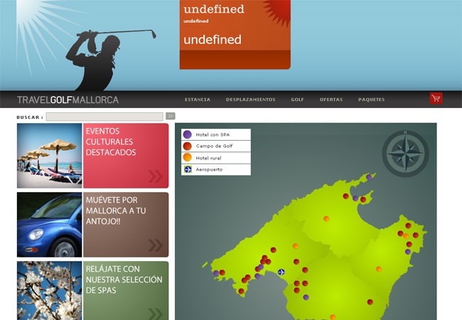 DESARROLLO WEB VENTA SERVICIOS GOLF